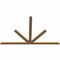 Ekena Millwork Saratoga Timber Gable Bracket, Western Red Cedar, 84"W x 53"H x 1 1/2"D x 3 1/2"F, 15/12 Pitch GBW084X53X0204SAR00SWR - alternate 3